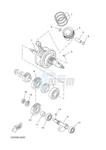 YZF-R125A R125 (5D7N) drawing CRANKSHAFT & PISTON