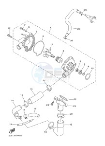 XJ6S 600 DIVERSION (S-TYPE) (36CF 36CH) drawing WATER PUMP