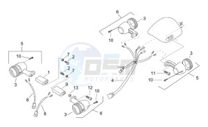 Scarabeo 50 2t (eng. Minarelli) drawing Turn indicators