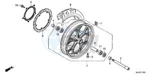 NC700SDE NC700SD 2ED - (2ED) drawing FRONT WHEEL