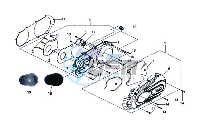 CRANKCASE COVER LEFT