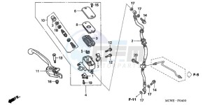 VFR8009 Australia - (U / MME) drawing FR. BRAKE MASTER CYLINDER (VFR800)