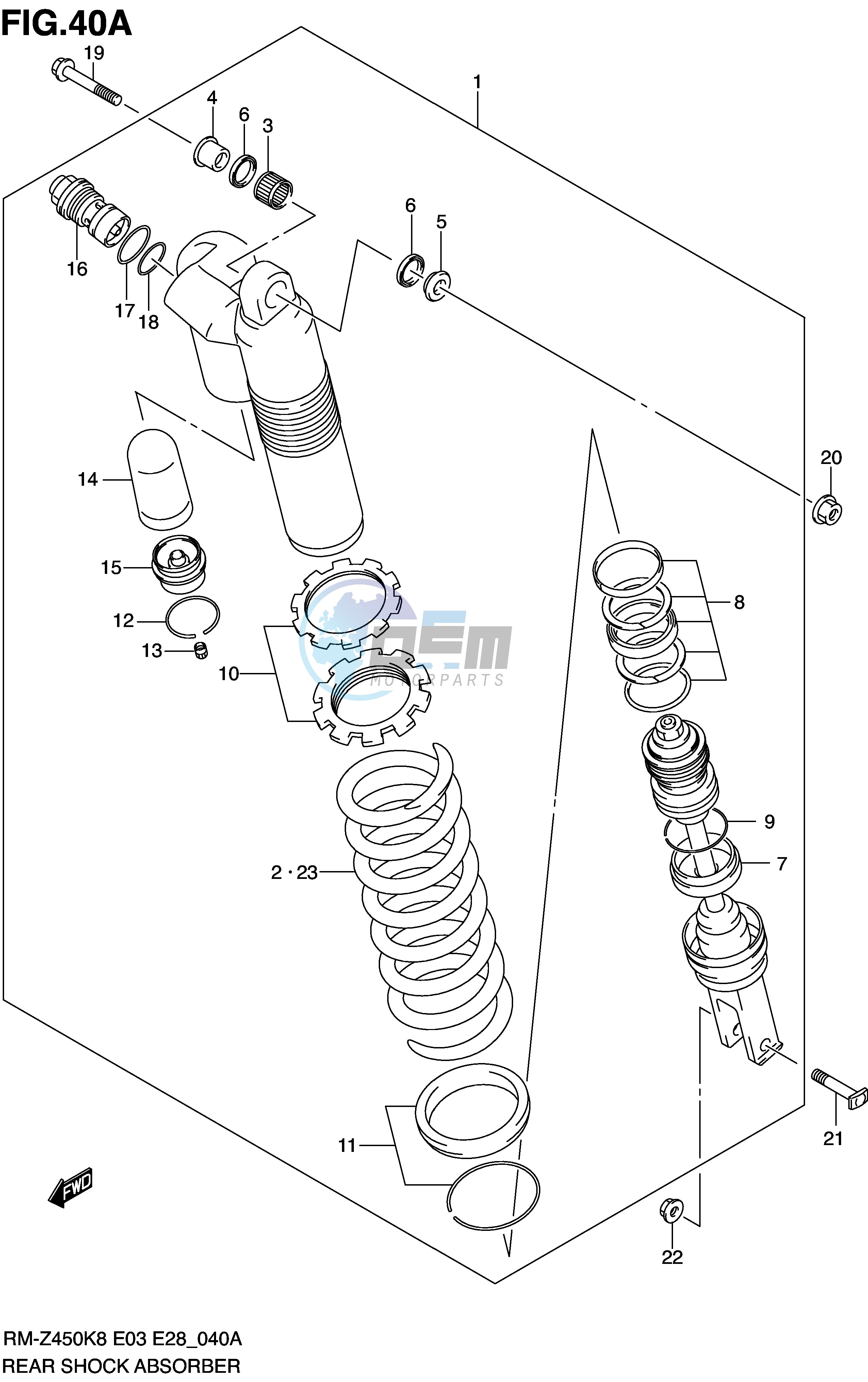 REAR SHOCK ABSORBER (RM-Z450L0 L1)