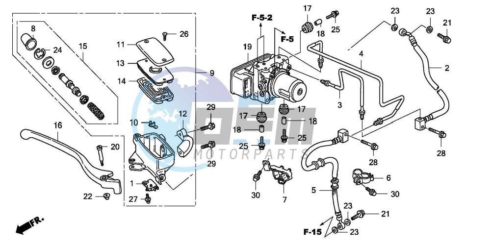 FR. BRAKE MASTER CYLINDER (FJS600A)