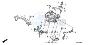 CBR1000RA9 France - (F / ABS CMF) drawing STEERING DAMPER