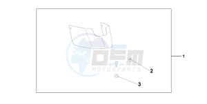 VT750C drawing CHROME REAR FENDE