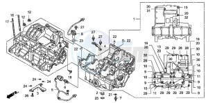 CB1300SA CB1300SUPERBOLD'OR drawing CRANKCASE