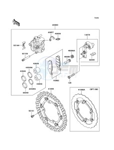 KX250F KX250YCF EU drawing Front Brake