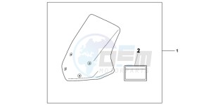 NC700SDD NC700S Dual Cluth ABS 2ED drawing KIT WINDSCREEN