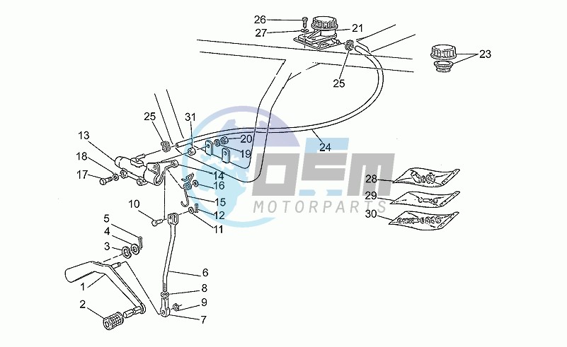 Rear master cylinder