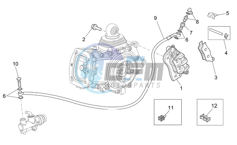 Rear brake caliper