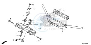 CRF250XD CRF250R Europe Direct - (ED) drawing HANDLE PIPE/TOP BRIDGE