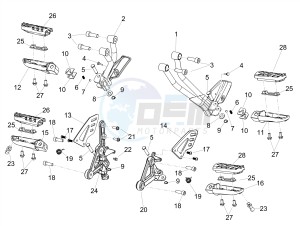 SHIVER 900 E4 ABS (NAFTA) drawing Foot rests