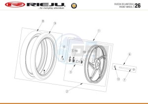 BYE-BIKE-BLACK 50 drawing FRONT WHEEL