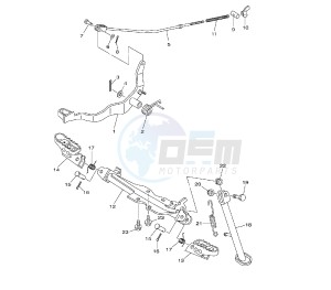 TT R 110 drawing STAND AND FOOTREST