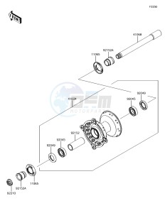 KX450F KX450HHF EU drawing Front Hub