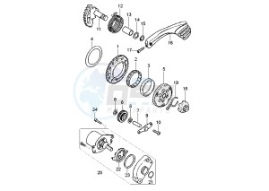 BW'S NAKED 50 drawing KICK STARTER GEARS