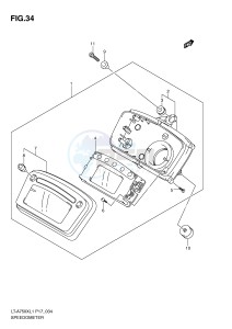 LT-A750X (P17) drawing SPEEDOMETER (LT-A750XL1 P17)