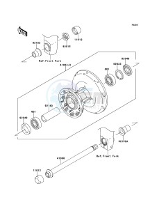 W800 EJ800AEFA GB XX (EU ME A(FRICA) drawing Front Hub