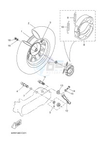 CW50 BW'S (5WWP) drawing REAR WHEEL