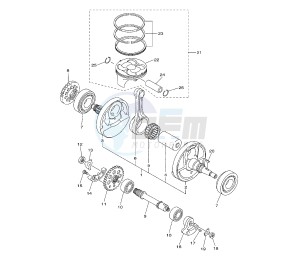 YZ F 450 drawing CRANKSHAFT AND PISTON