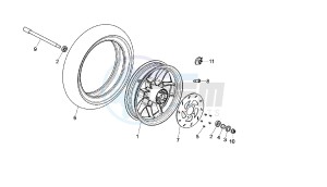 VARIANT SPORT - 125 CC VTHSG000 4T E3 drawing FRONT WHEEL