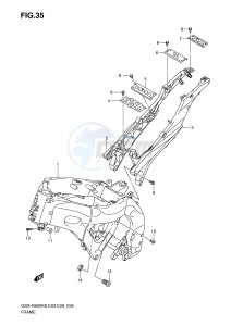 GSX-R600 (E3-E28) drawing FRAME (MODEL K8 K9)