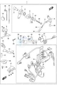 DF 30A drawing Opt: Remote Control Parts Tiller Handle w/Power Tilt