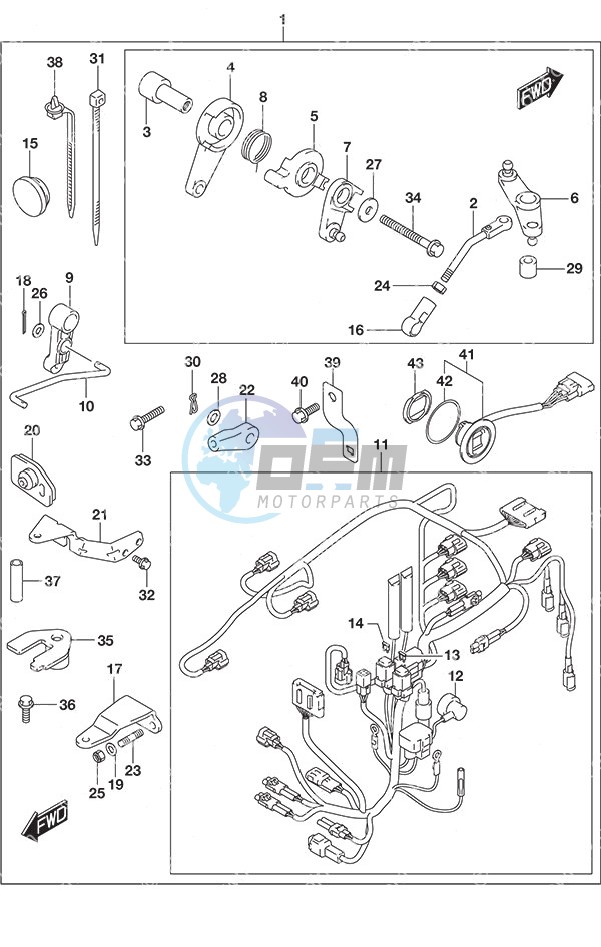 Opt: Remote Control Parts Tiller Handle w/Power Tilt