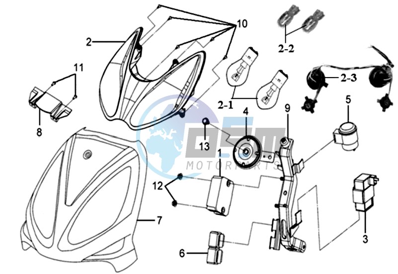 FR PLATE / HEAD LIGHT