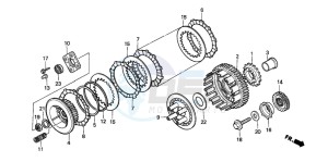 NTV650 drawing CLUTCH