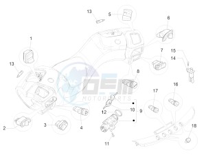 MP3 500 SPORT BUSINESS ABS E3-E4 (NAFTA)2 drawing Selectors - Switches - Buttons