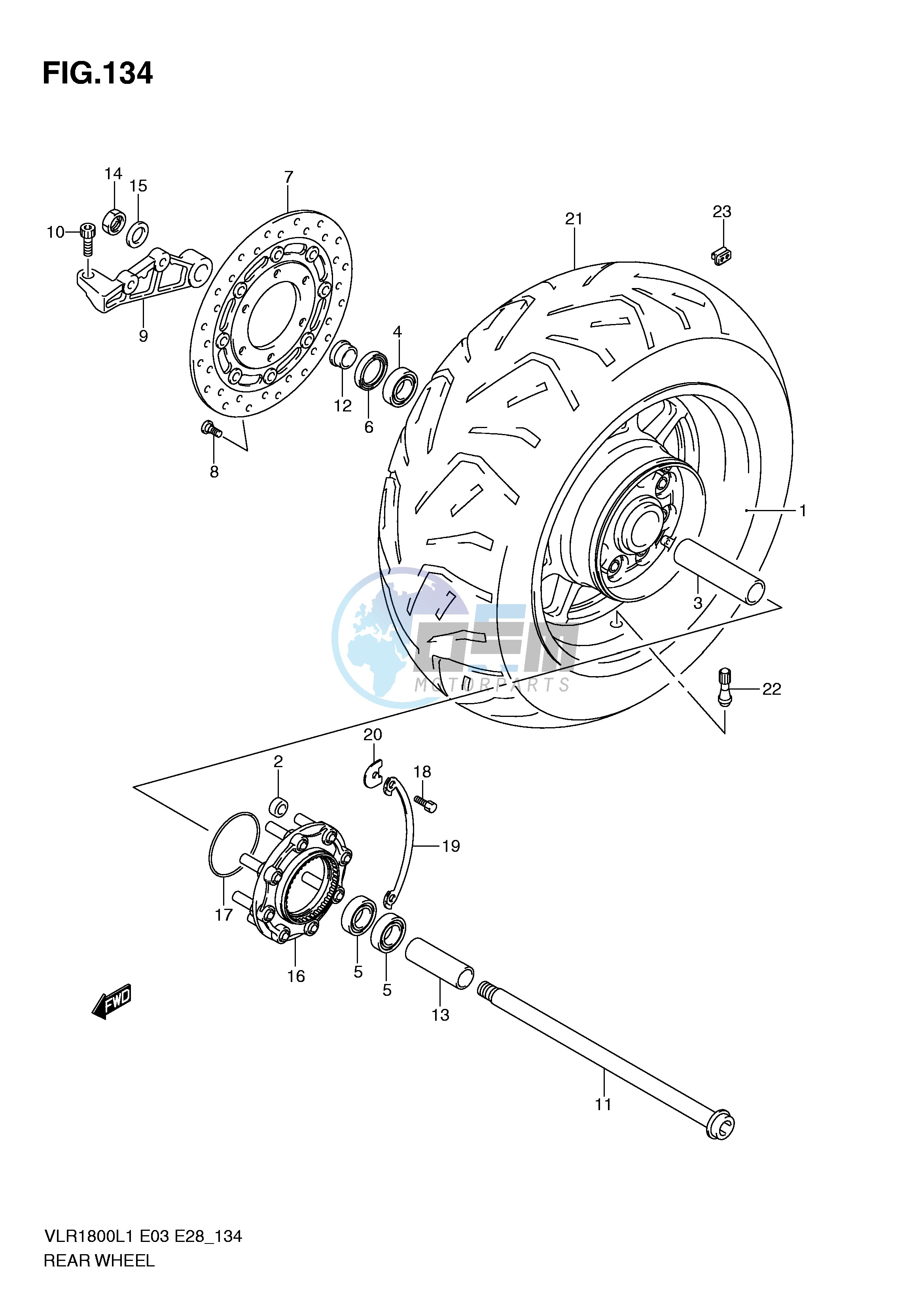 REAR WHEEL (VLR1800TL1 E33)