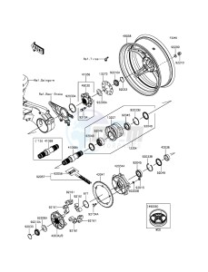 NINJA H2 ZX1000NGF XX (EU ME A(FRICA) drawing Rear Hub