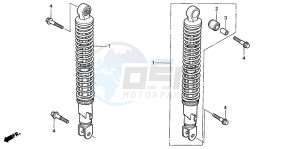 NSS250X FORZA X drawing REAR CUSHION