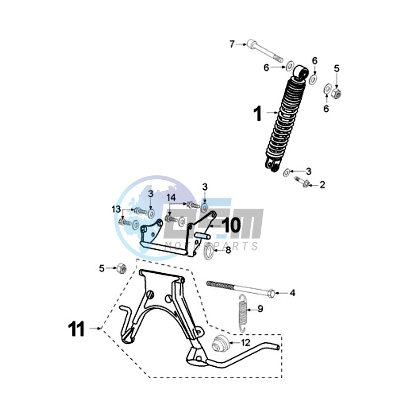 REAR SHOCK AND STAND