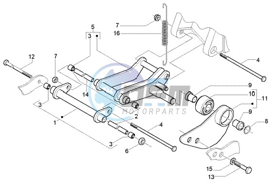 Swinging arm