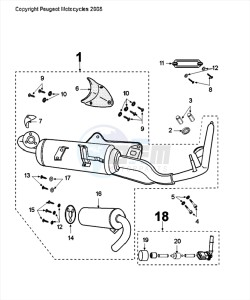 FIGHT 4 50 2T PURE drawing EXHAUST SYSTEM