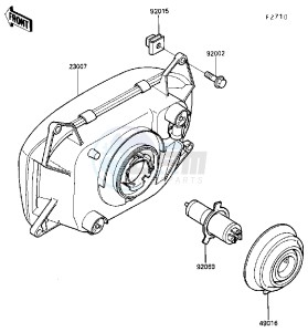 ZG 1000 A [CONCOURS] (A4-A6 A4 ONLY CAN) [CONCOURS] drawing HEAD LAMP