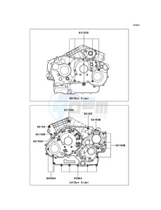 VN1600 CLASSIC VN1600A6F GB XX (EU ME A(FRICA) drawing Crankcase Bolt Pattern