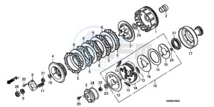 TRX250TMA ED drawing CLUTCH