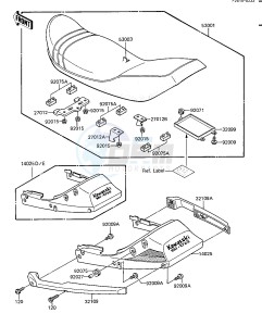 ZX 1100 A [GPZ] (A1-A2) [GPZ] drawing SEAT_SEAT COVER