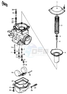 KZ 440 B (B1) drawing CARBURETOR PARTS -- 80 B1- -