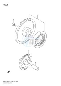 GSX1250FA (E28-E33) drawing STARTER CLUTCH