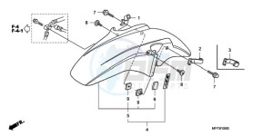 CB1300A9 Europe Direct - (ED / ABS MME TWO) drawing FRONT FENDER