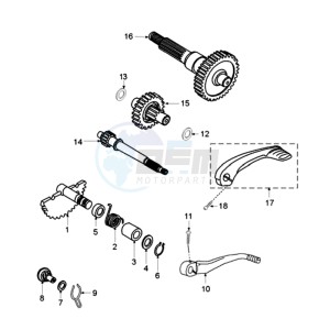 FOX N A2 BE drawing DRIVE SHAFTS / KICKSTARTER