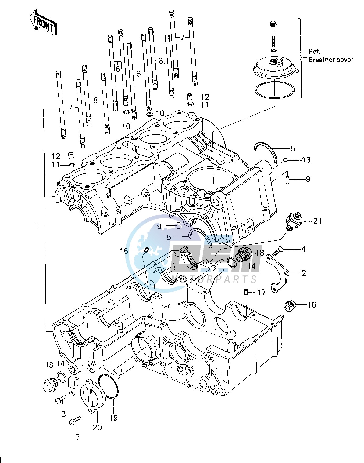 CRANKCASE -- 80 H1- -