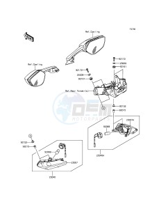 NINJA ZX-10R ABS ZX1000KFFA FR XX (EU ME A(FRICA) drawing Turn Signals