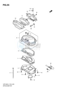 VZR1800 (E2) INTRUDER drawing SPEEDOMETER (VZR1800ZUFL1 E19)