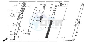 CBF600N drawing FRONT FORK